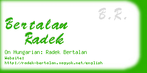 bertalan radek business card